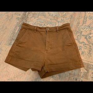 Everlane Cotton Twill Ochre Shorts Size 4